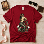 Mermaid With Ship Wheel | Vintage Tattoo Graphic T-Shirt