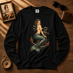 Mermaid Anchor | Vintage Mermaid Tattoo Long Sleeve Tee