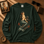 Mermaid Anchor | Vintage Mermaid Tattoo Long Sleeve Tee