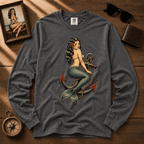 Mermaid Anchor | Vintage Mermaid Tattoo Long Sleeve Tee
