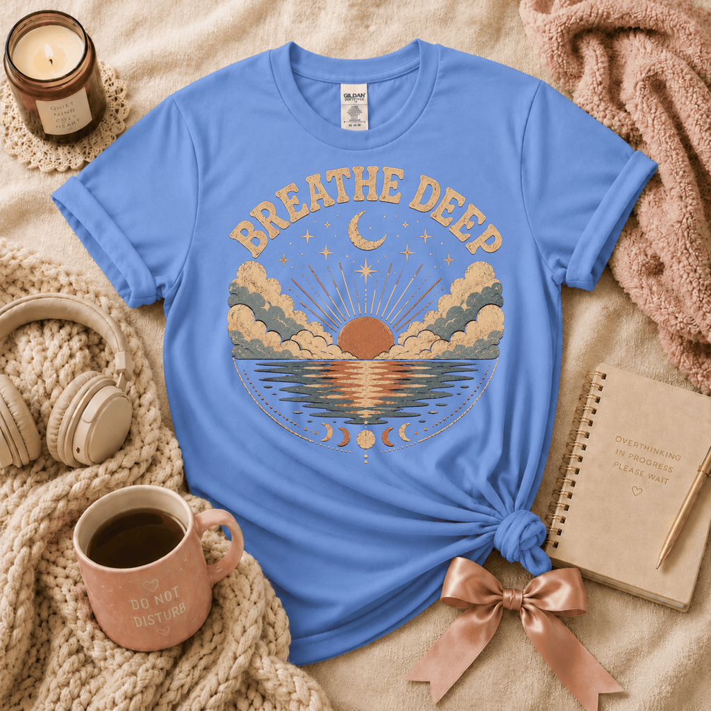 Breathe Deep | Inspirational Introvert Graphic T-Shirt