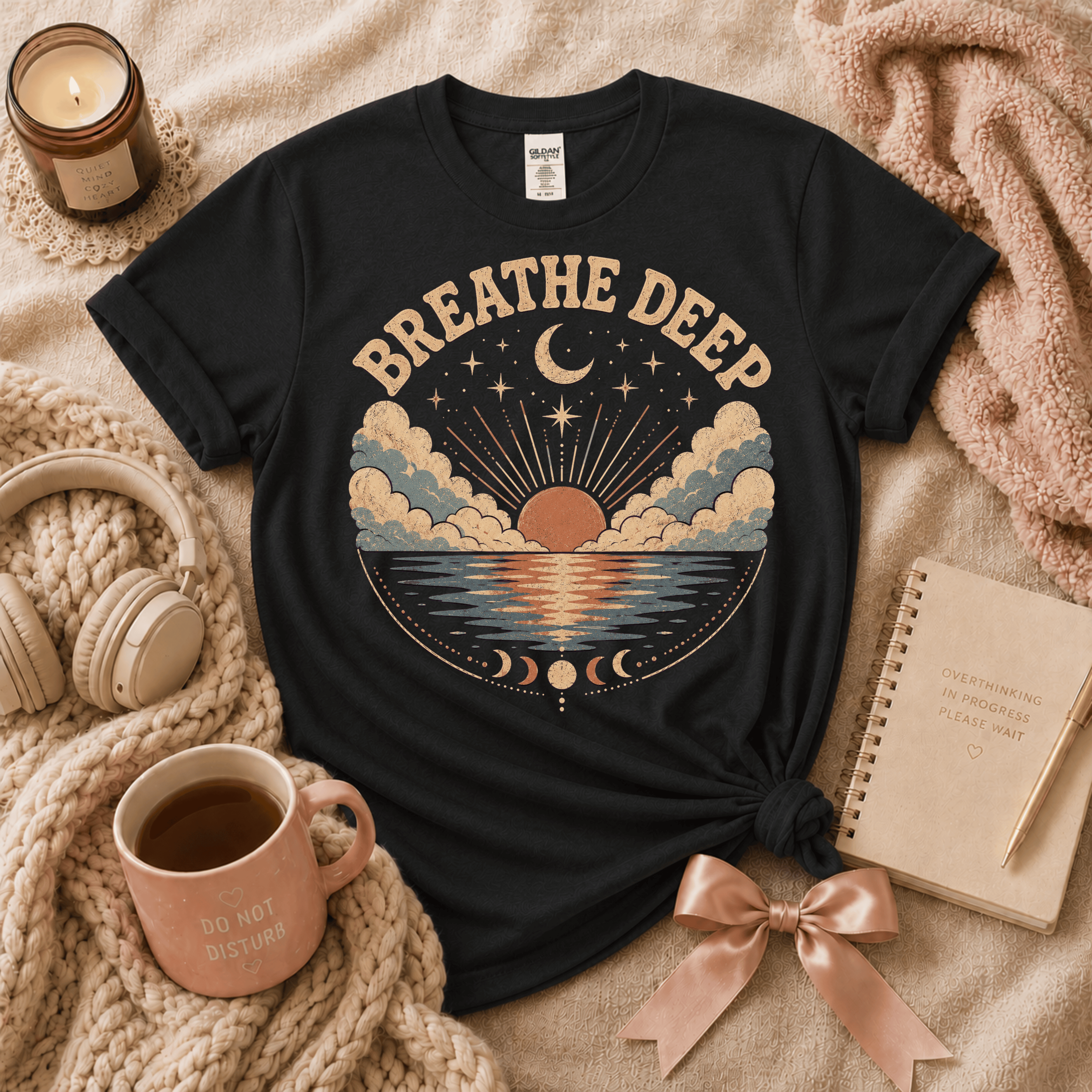 Breathe Deep | Inspirational Introvert Graphic T-Shirt