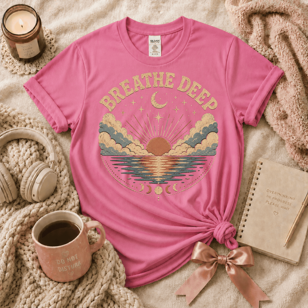 Breathe Deep | Inspirational Introvert Graphic T-Shirt