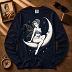 Moonlight Fairy in Blue Bikini | Vintage Fairy Graphic Long Sleeve