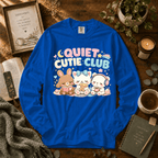 Cutie Club 2 introvert graphic long sleeve t-shirt in Royal.