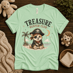 Treasure Hunter Club cute animal graphic t-shirt cozy flat lay in mint.