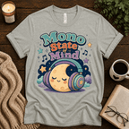 Mono State Of Mind funny introvert graphic t-shirt cozy flat lay in athletic heather.