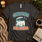Chronic Chiller funny introvert graphic t-shirt cozy flat lay in asphalt.