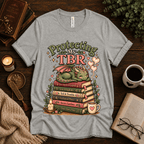Protecting My TBR cute book graphic t-shirt cozy flat lay in athletic heather.