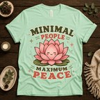 Minimal People funny plant graphic t-shirt cozy flat lay in mint.