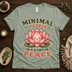 Minimal People funny plant graphic t-shirt cozy flat lay in sage.