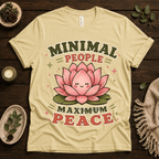 Minimal People funny plant graphic t-shirt cozy flat lay in natural.