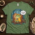 One With Nature funny nature graphic t-shirt cozy flat lay in leaf.
