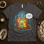 One With Nature funny nature graphic t-shirt cozy flat lay in asphalt.