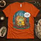 One With Nature funny nature graphic t-shirt cozy flat lay in burnt orange.