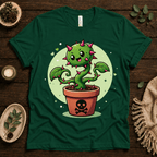 Poison Ivy funny plant graphic t-shirt cozy flat lay in evergreen.