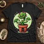 Poison Ivy funny plant graphic t-shirt cozy flat lay in vintage black.