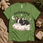 Recharging Boston | Cute Animal Graphic T-Shirt