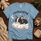 Recharging Boston | Cute Animal Graphic T-Shirt