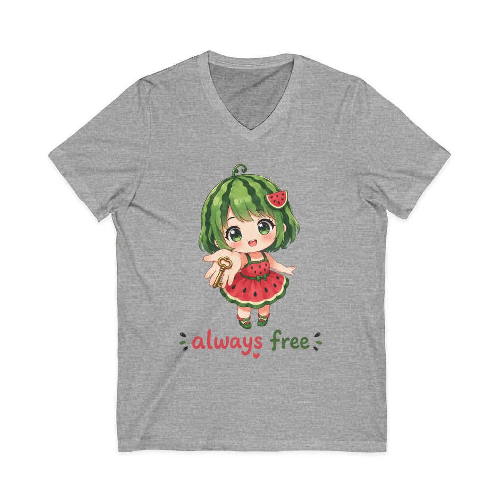 Watermelon Girl V-Neck T-Shirt