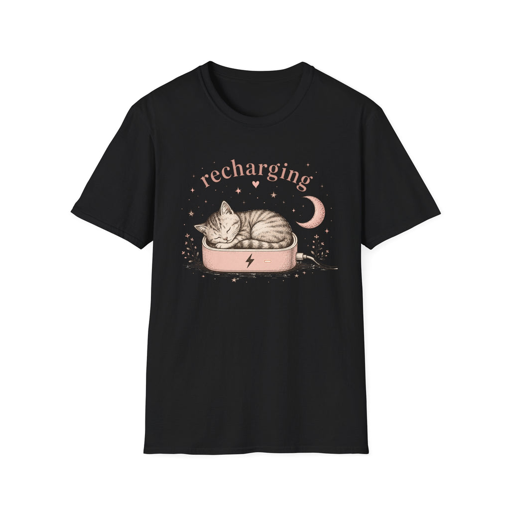 Recharging Cat T-Shirt