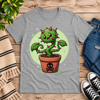 Poison Ivy cute plant graphic t-shirt cozy flat lay in athletic heather.