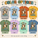 A color chart showing all the color options for Personal Space Enthusiast cute animal graphic t-shirt.