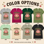 A color chart showing all the color options for Minimal People cute plant graphic t-shirt.