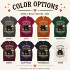 A color chart showing all the color options for Social Battery Dead funny introvert graphic t-shirt.