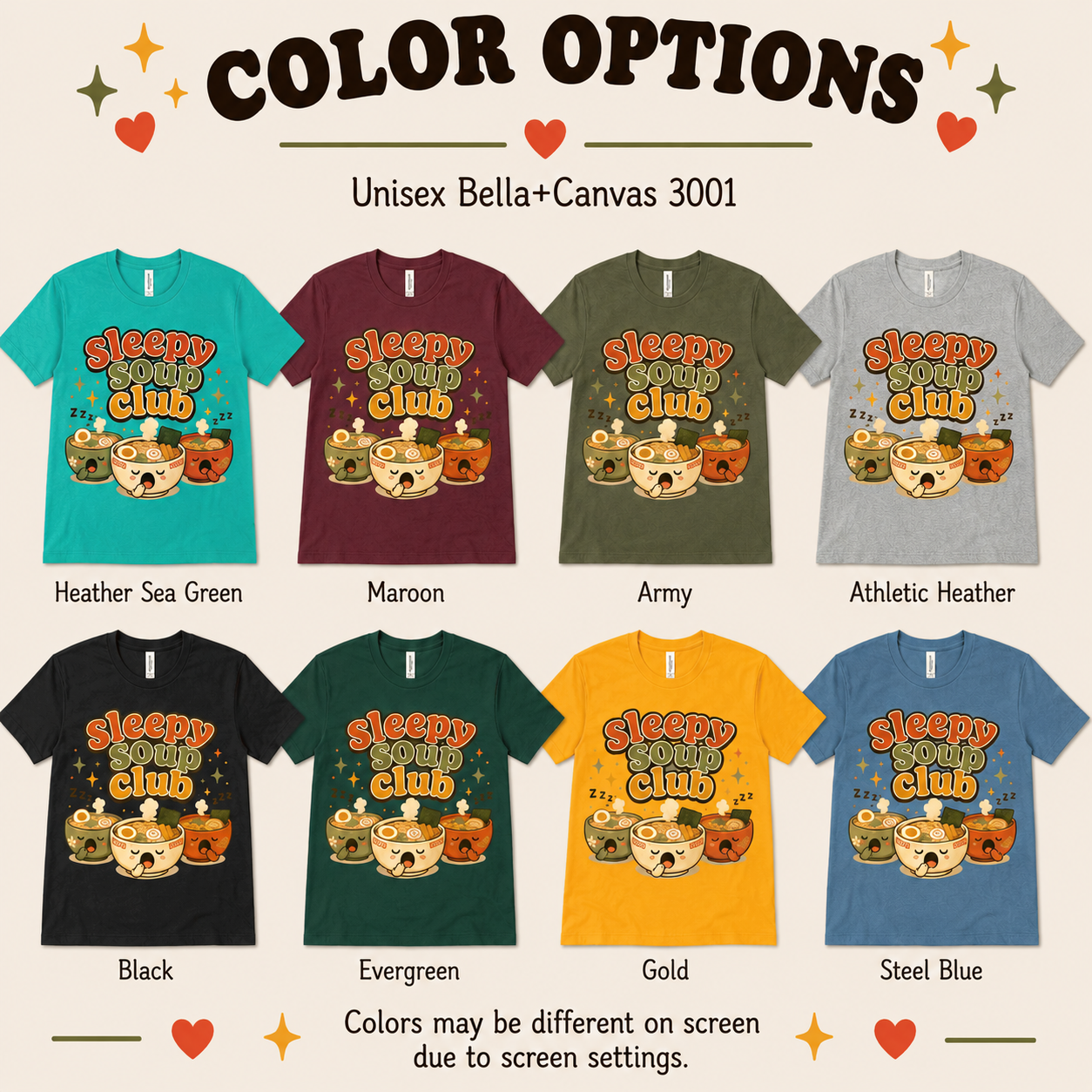 Sleepy Soup Club | Cute Food Graphic T-Shirt
