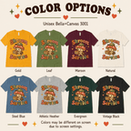 Shroom Service color chart showing all color options available for this graphic t-shirt.