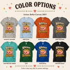 A color chart showing all the color options for Silence Is Golden funny introvert graphic t-shirt.