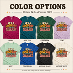 A color chart showing all the color options for It's A Good Day book lovers graphic t-shirt.