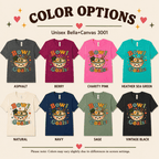 Bowl Goals color chart showing all color options available for this graphic t-shirt.