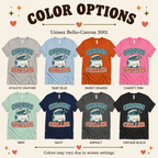 A color chart showing all the color options for Chronic Chiller funny introvert graphic t-shirt.