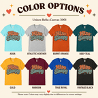 Miso Sleepy color chart showing all color options available for this graphic t-shirt.