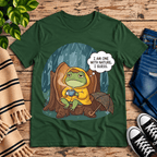 I Am One With Nature cute nature graphic t-shirt cozy flat lay in evergreen.