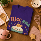 Rice And Shine | Cute Food Graphic T-Shirt