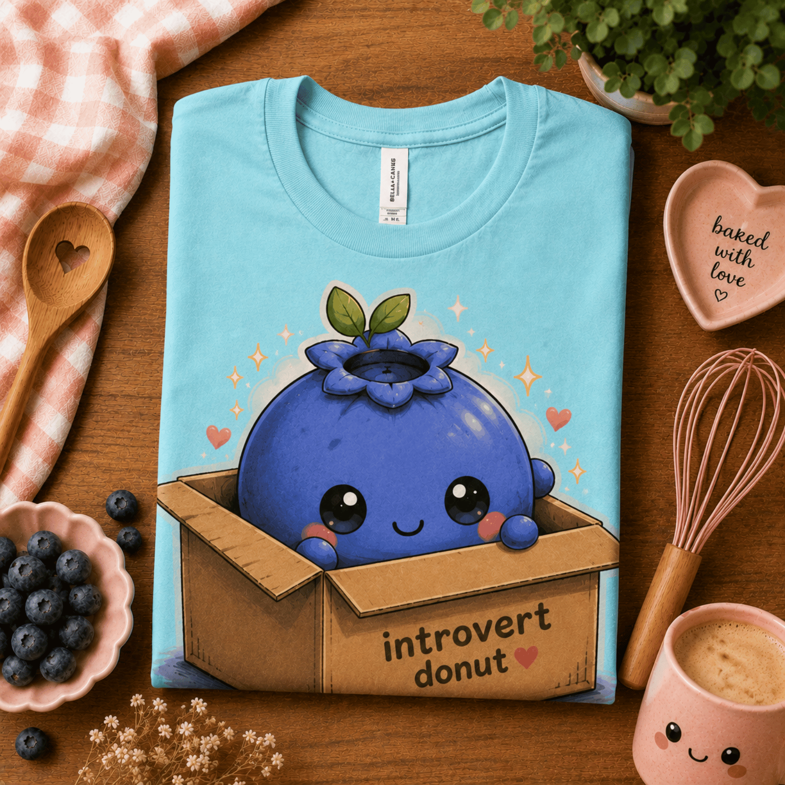 Blueberry Box | Cute Food Graphic T-Shirt