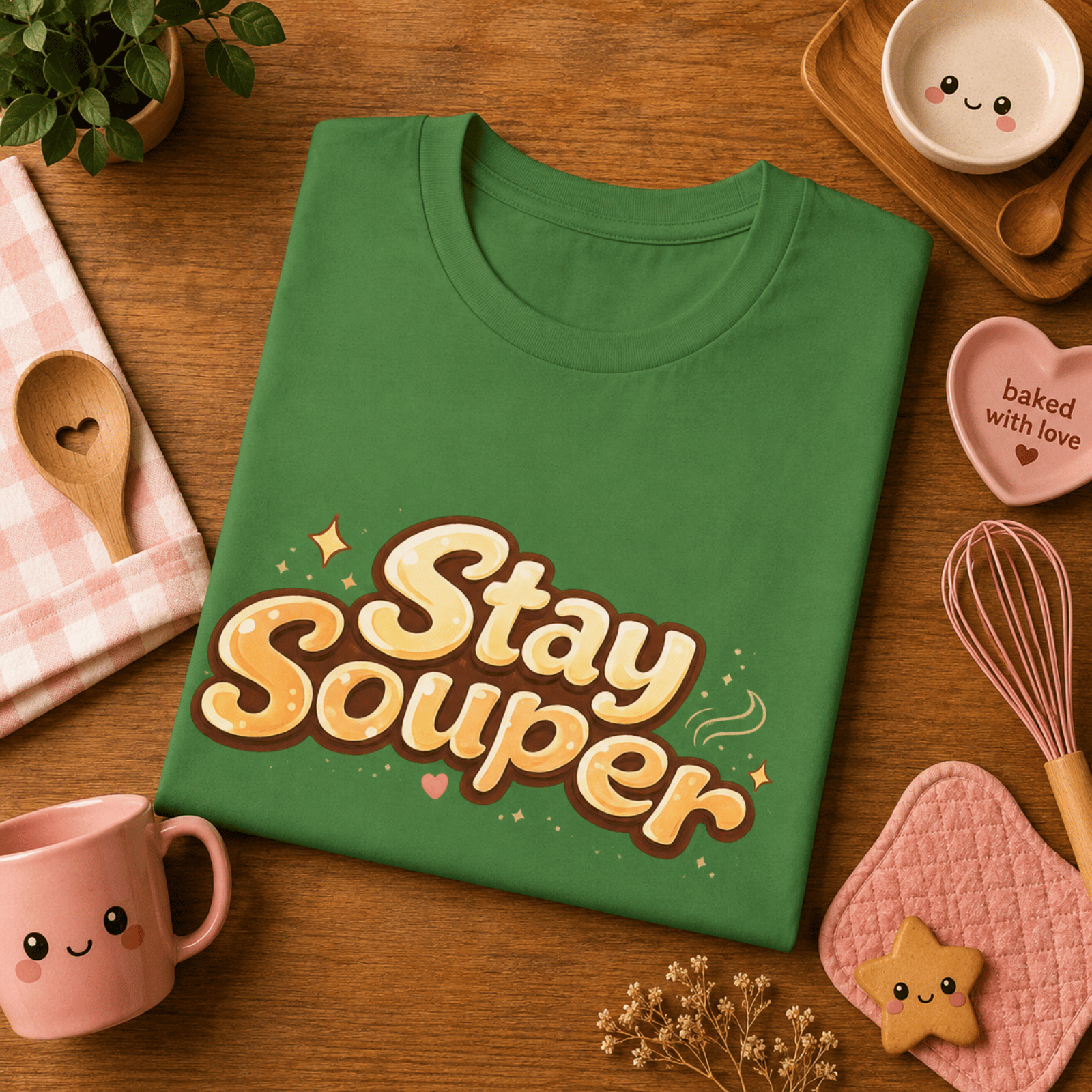 Stay Souper | Cute Food Graphic T-Shirt