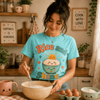 Rice And Shine | Cute Food Graphic T-Shirt