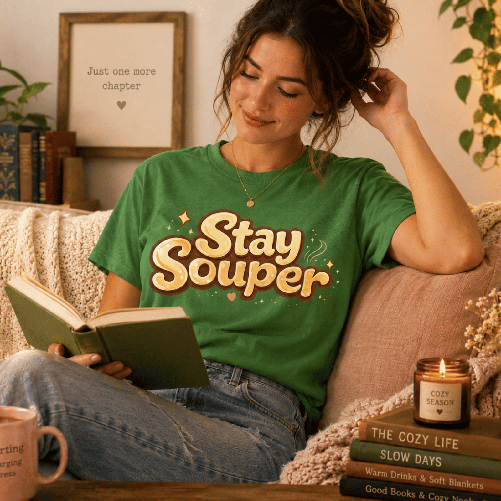 Stay Souper | Cute Food Graphic T-Shirt