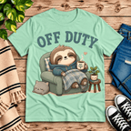 Off Duty cute animal graphic t-shirt cozy flat lay in mint.