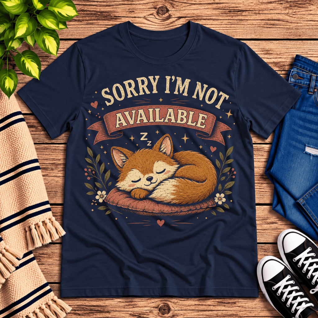 Not Available cute animal graphic t-shirt cozy flat lay in navy.