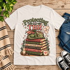 Protecting My TBR cute book graphic t-shirt cozy flat lay in vintage white.