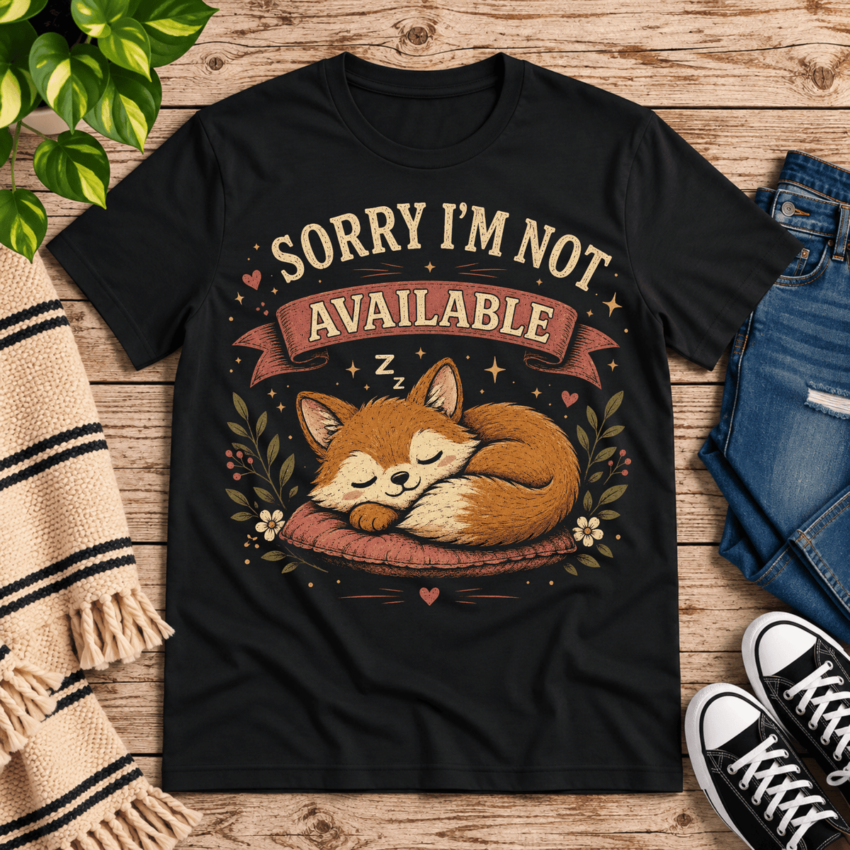 Not Available cute animal graphic t-shirt cozy flat lay in vintage black.