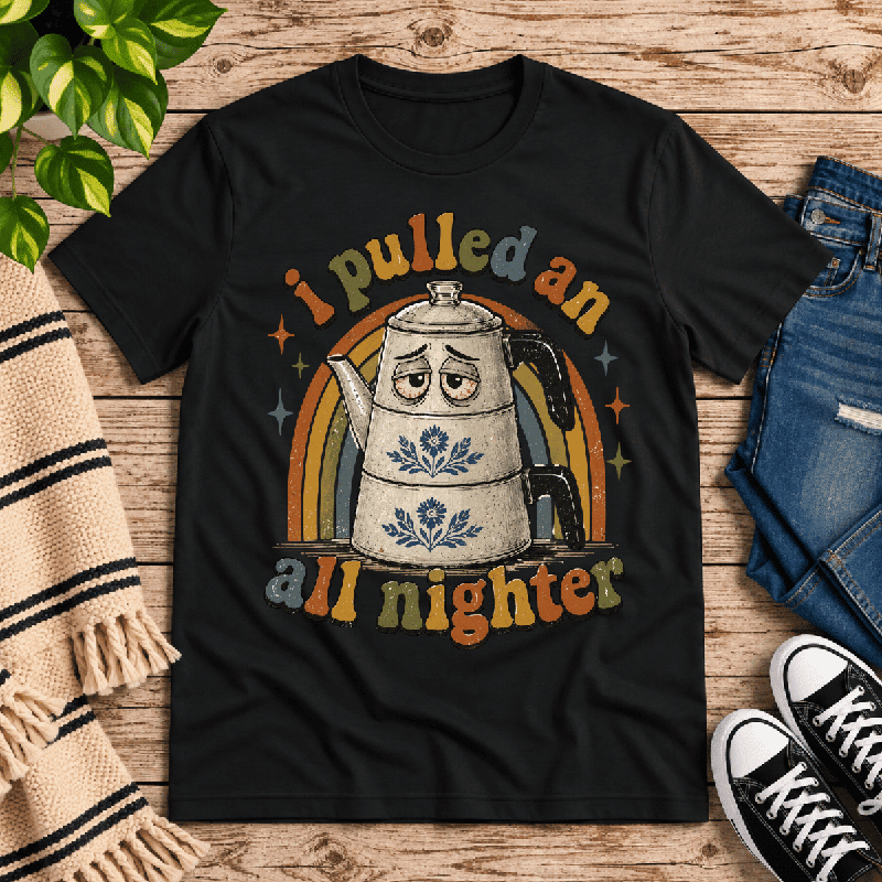 All Nighter Premium T-Shirt in vintage black, flat lay