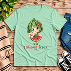 Always Free Premium T-Shirt in mint green, flat lay