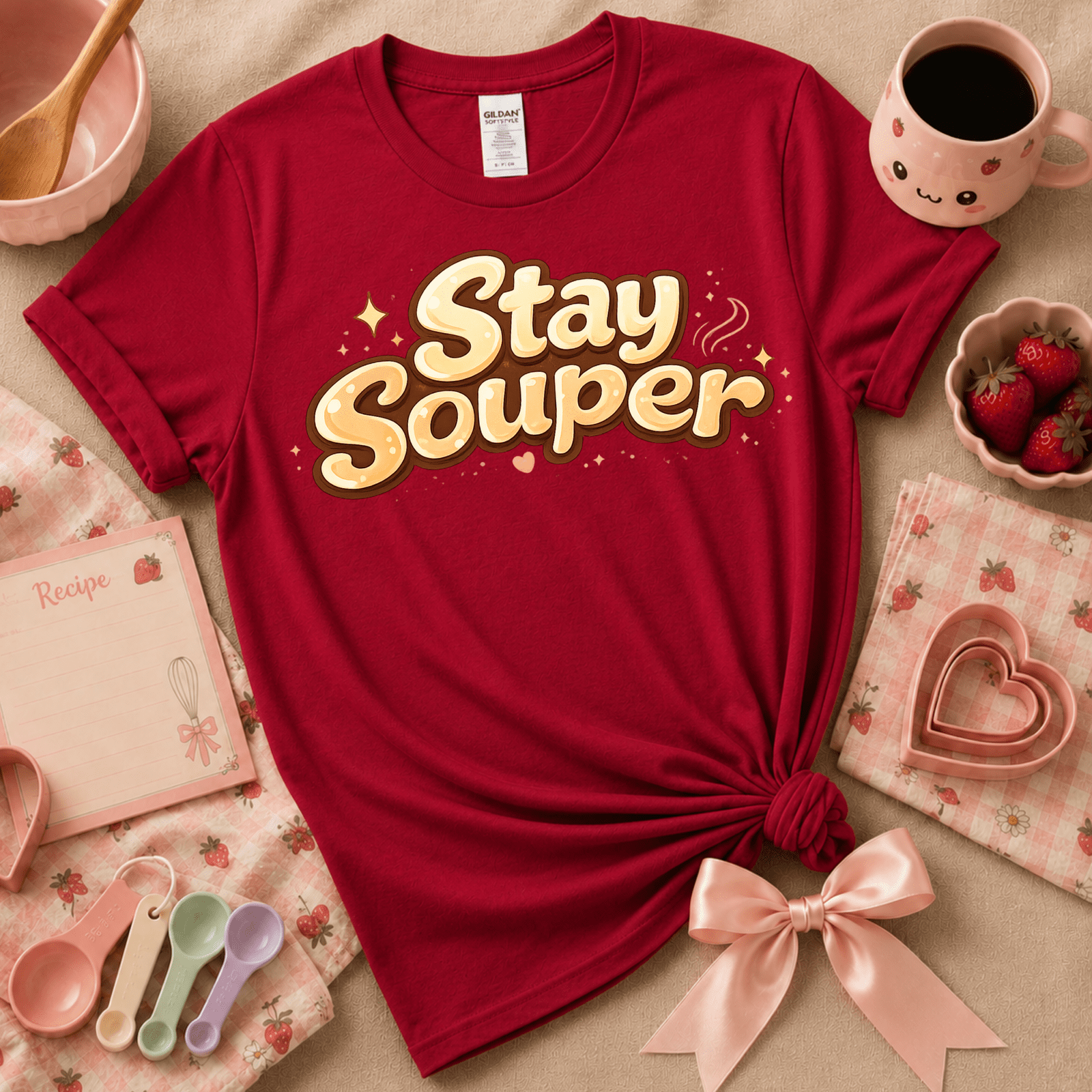 Stay Souper | Cute Food Graphic T-Shirt