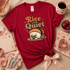 Rice And Quiet | Cute Food Graphic T-Shirt